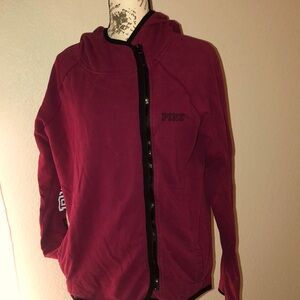 Victoria secret  maroon with black trim running hoodie